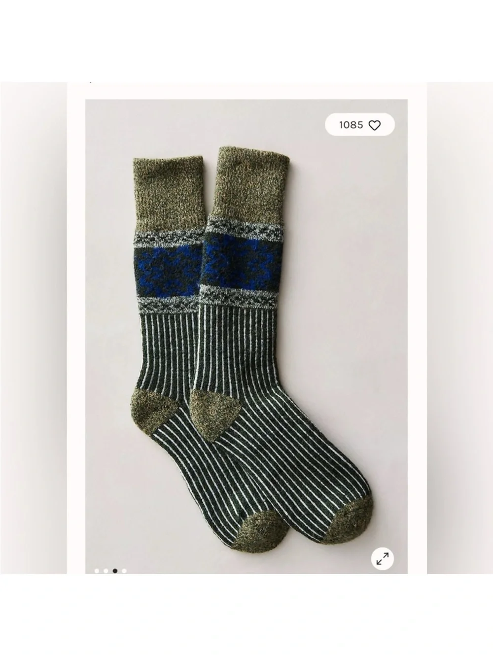 We The Free by Free People: Cabin Ribbon Socks I. forest. NWT